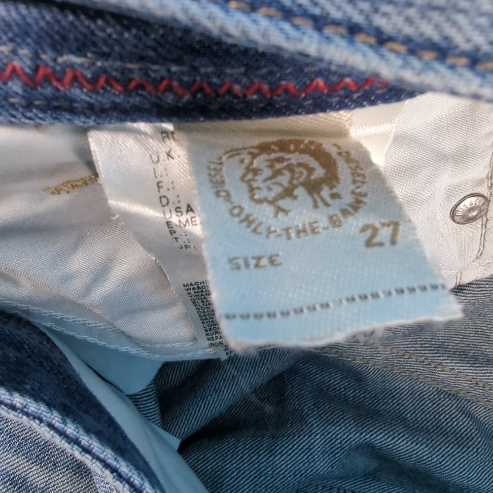 Diesel Lowky Regular-Straight Low Waist Jeans Wash 0810N Blue W27 L32 - Picture 5 of 16